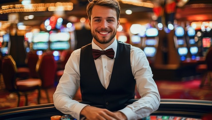 Tampilan meja American Roulette dengan dealer langsung di platform vipertoto